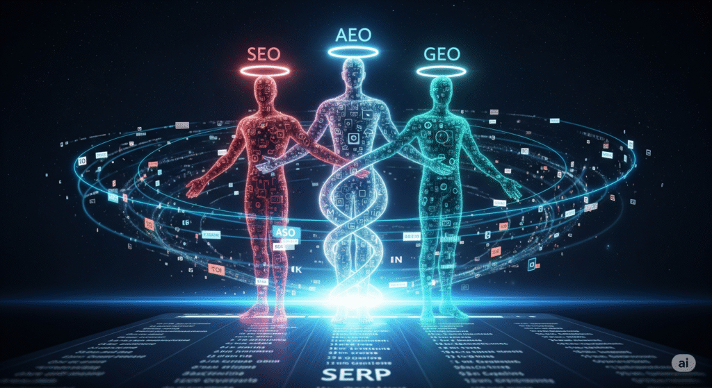SEO, AEO, GEO: The 2025 Trinity for Dominating Search Visibility