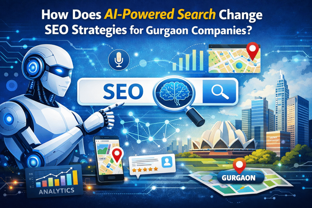 How does AI-powered search change SEO strategies for Gurgaon companies