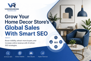 What SEO strategies help home decor stores increase online sales globally