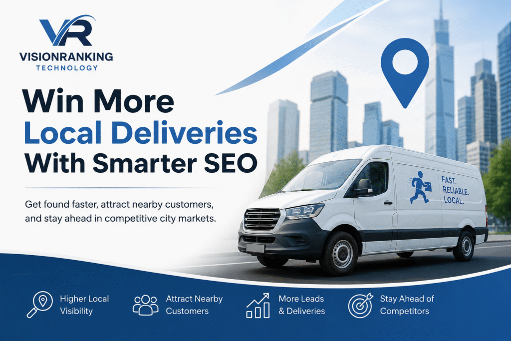 Why is local SEO important for courier businesses in competitive cities